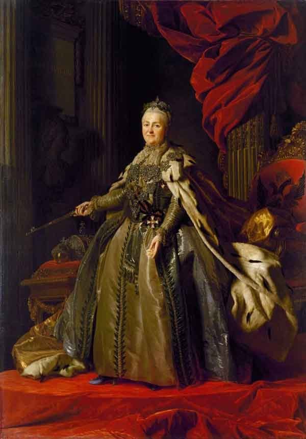 Catherine the Great of Russia. Painting by Alexander Roslin, 1777.