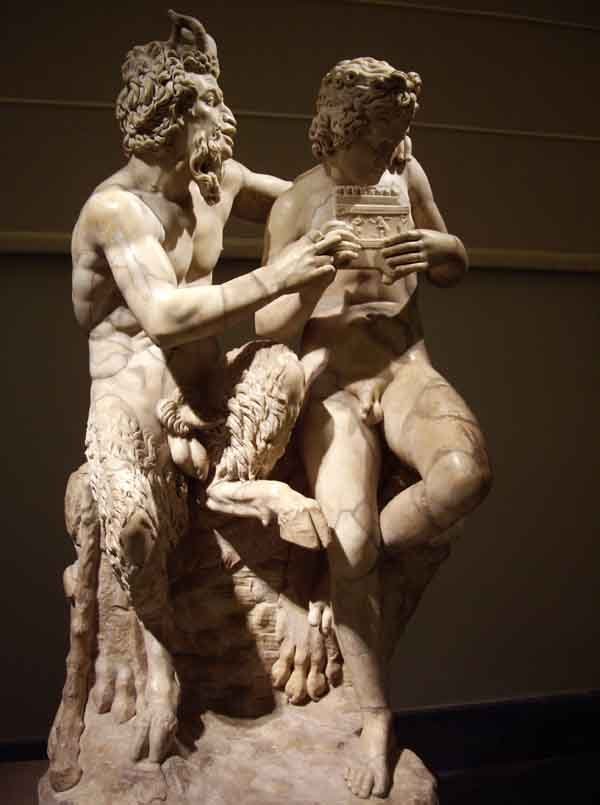 Pan and Daphnis. Roman copy of a Hellenistic sculpture.