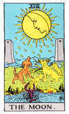 Tarot Major Arcana card: The Moon