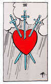 Tarot Minor Arcana card: Three of Swords