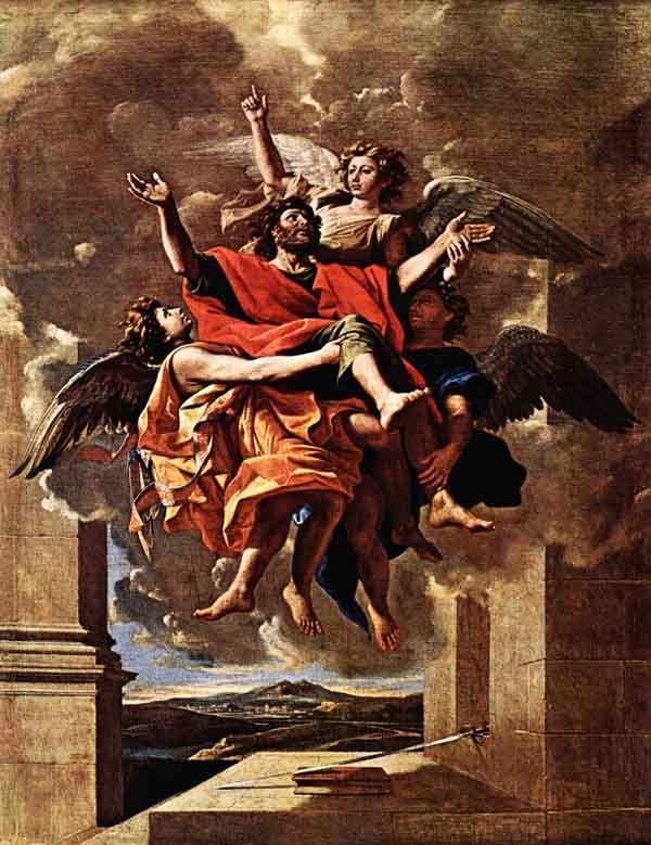 The Vision of Saint Paul. Painting by Nicolas Poussin, 1650.