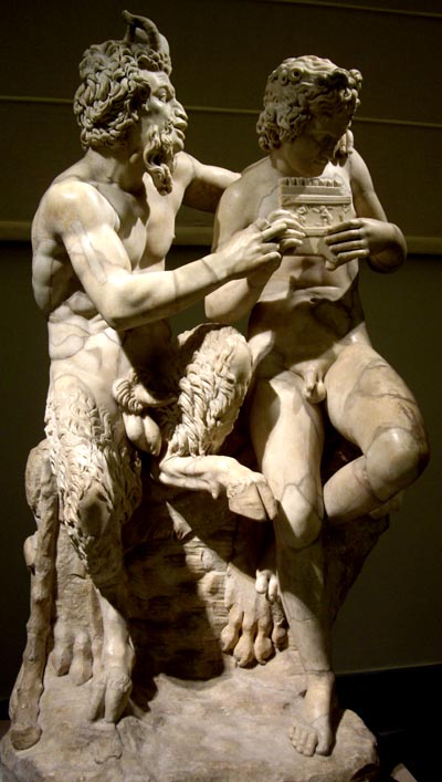 Pan and Daphnis. Roman copy of a Hellenistic sculpture.