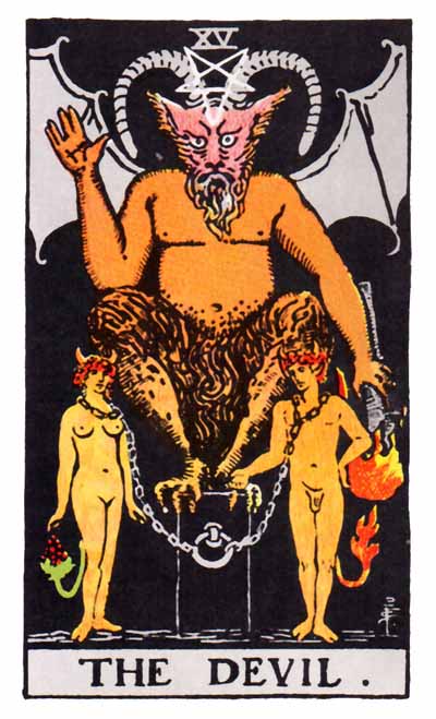 The Devil Major Arcana Tarot card.