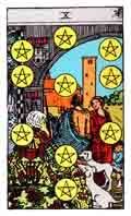 Tarot Minor Arcana card: Ten of Pentacles