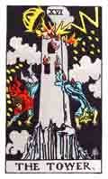 Tarot Major Arcana card: The Tower