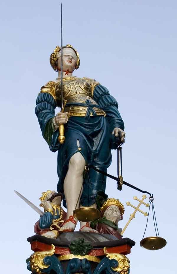 Justitia. Statue by Hans Gieng 1543.