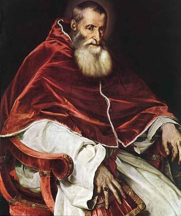 Pope Paul III, by Titian 1488.