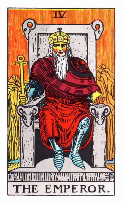 The Emperor Major Arcana Tarot card.