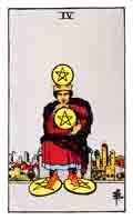 Tarot Minor Arcana card: Four of Pentacles