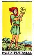 Tarot Minor Arcana card: Page of Pentacles