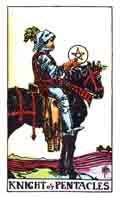 Tarot Minor Arcana card: Knight of Pentacles