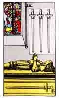 Tarot Minor Arcana card: Four of Swords