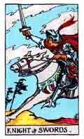 Tarot Minor Arcana card: Knight of Swords