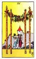 Tarot Minor Arcana card: Four of Wands