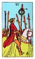 Tarot Minor Arcana card: Six of Wands