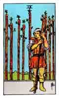 Tarot Minor Arcana card: Nine of Wands