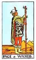Tarot Minor Arcana card: Page of Wands